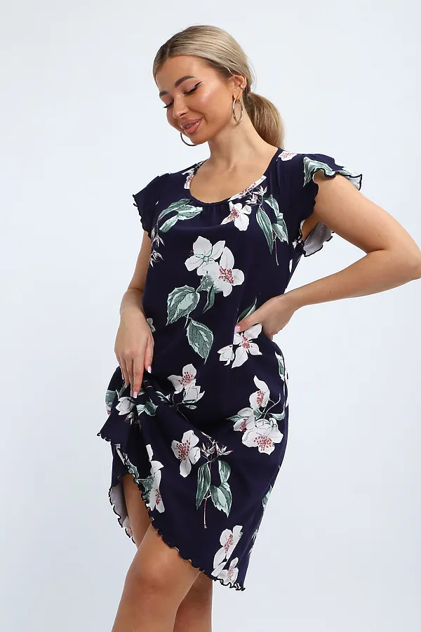 Сорочка С 426 НАТАЛИ, синий - фото 2