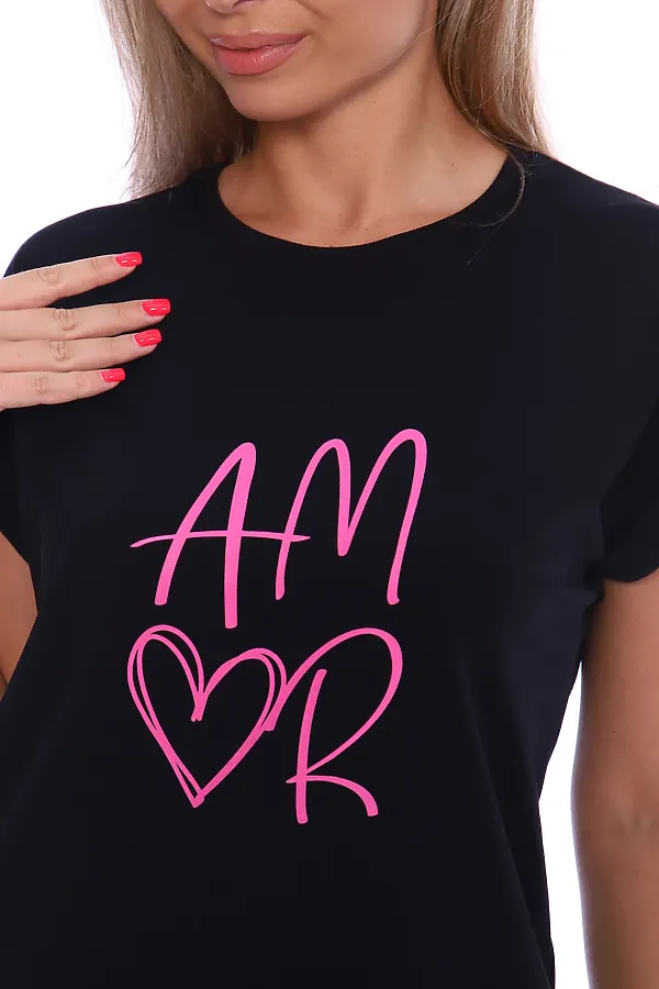 Футболка ФЖ044 НАТАЛИ, черный - фото 2