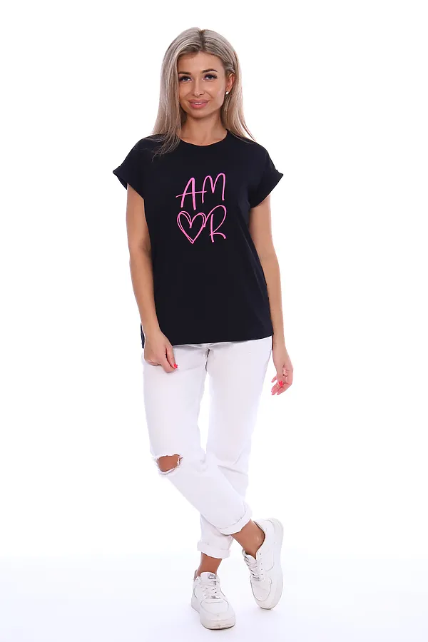 Футболка ФЖ044 НАТАЛИ, черный - фото 2