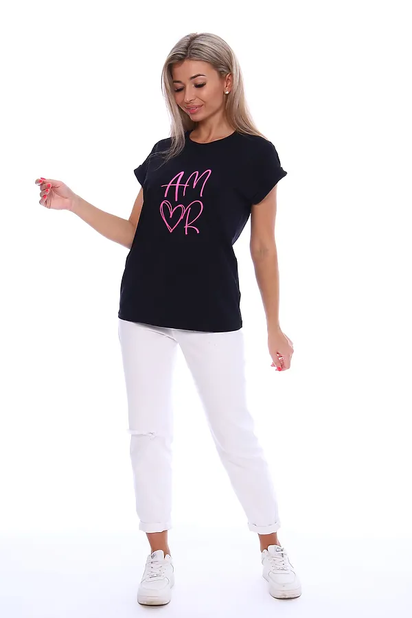 Футболка ФЖ044 НАТАЛИ, черный - фото 2