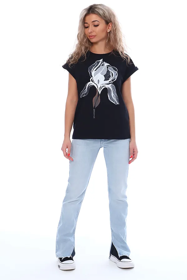 Футболка ФЖ033 НАТАЛИ, черный - фото 2