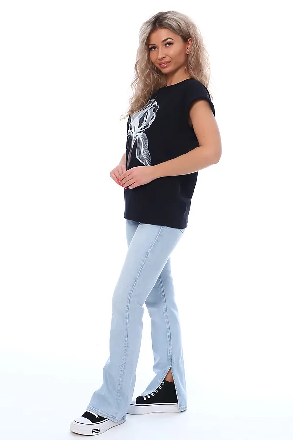 Футболка ФЖ033 НАТАЛИ, черный - фото 2