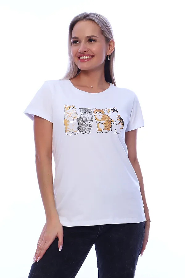 Футболка ФЖ054 НАТАЛИ, белый - фото 2