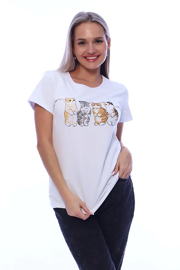 Футболка ФЖ054 НАТАЛИ, белый - фото 2