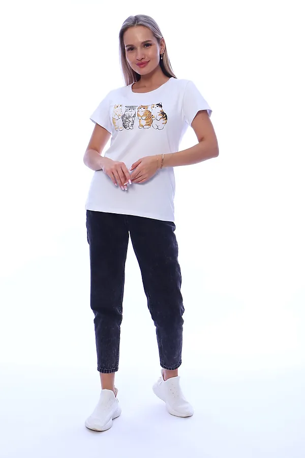 Футболка ФЖ054 НАТАЛИ, белый - фото 2