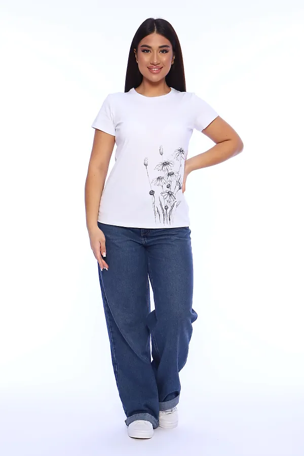 Футболка ФЖ056 НАТАЛИ, белый - фото 2