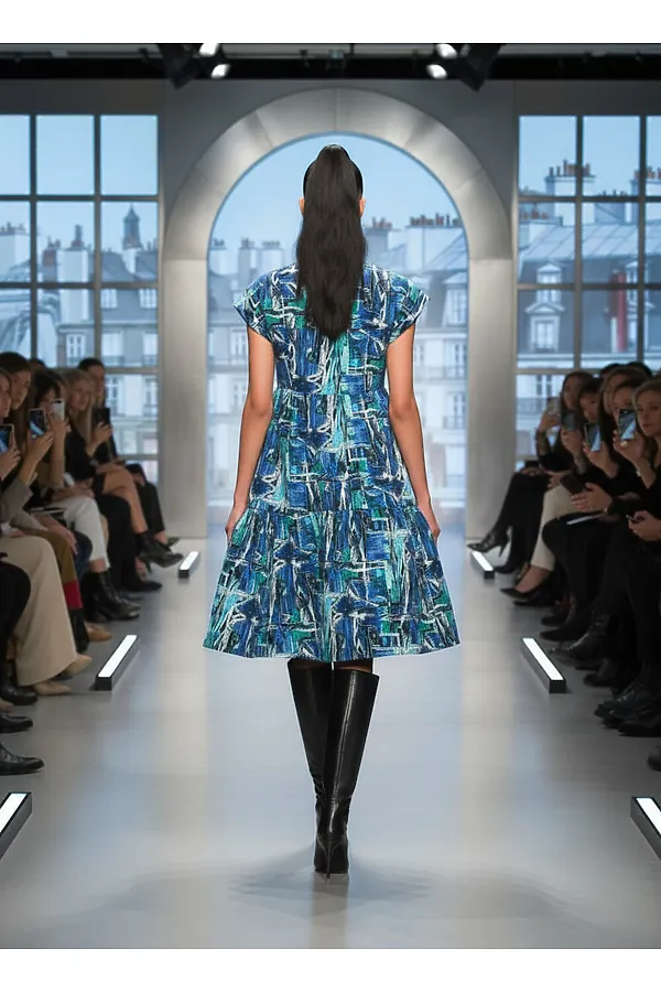 Платье арт. 1055 НАТАЛИ, синий - фото 2