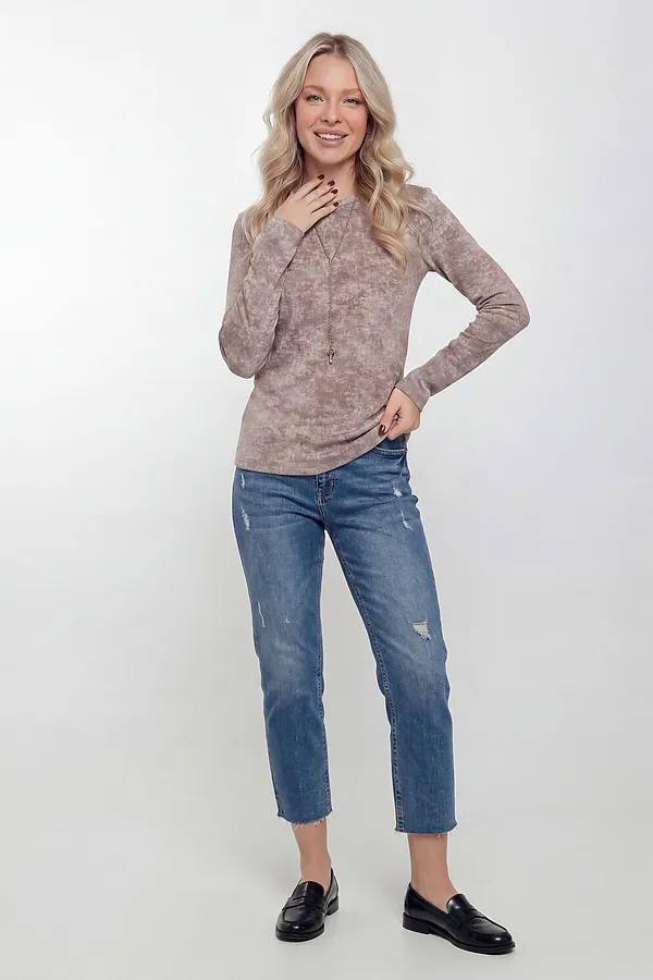 Лонгслив 14505 НАТАЛИ, коричневый - фото 2