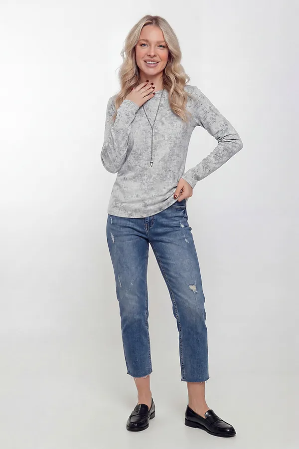 Лонгслив 14505 НАТАЛИ, светло-серый - фото 2