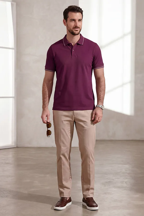 Футболка-поло 14454 НАТАЛИ, бордовый - фото 2