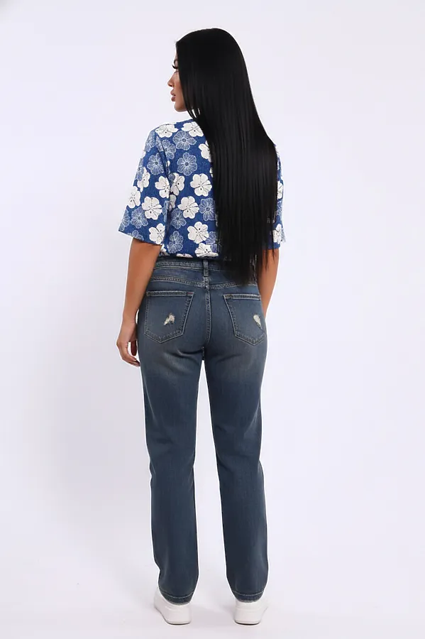 Туника Арт. 699 НАТАЛИ, белый цветок - фото 2