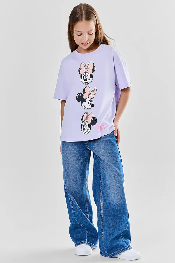 Футболка для девочек MARK FORMELLE, лиловый вереск +печать - фото 2