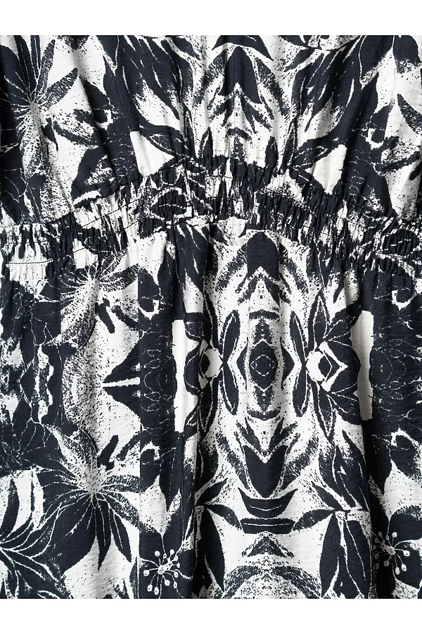 Платье текстильное для женщин PLAYTODAY, белый,черный - фото 2