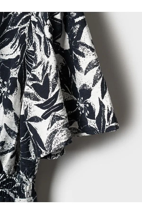 Платье текстильное для женщин PLAYTODAY, белый,черный - фото 2