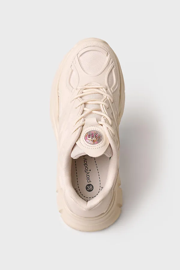 Полуботинки для девочек PLAYTODAY, молочный - фото 2