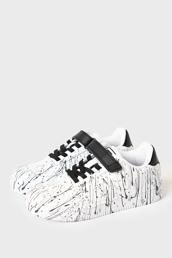 Полуботинки для девочек PLAYTODAY, белый,черный - фото 2