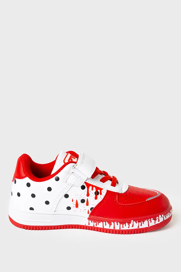 Полуботинки для девочек PLAYTODAY, белый,красный - фото 2