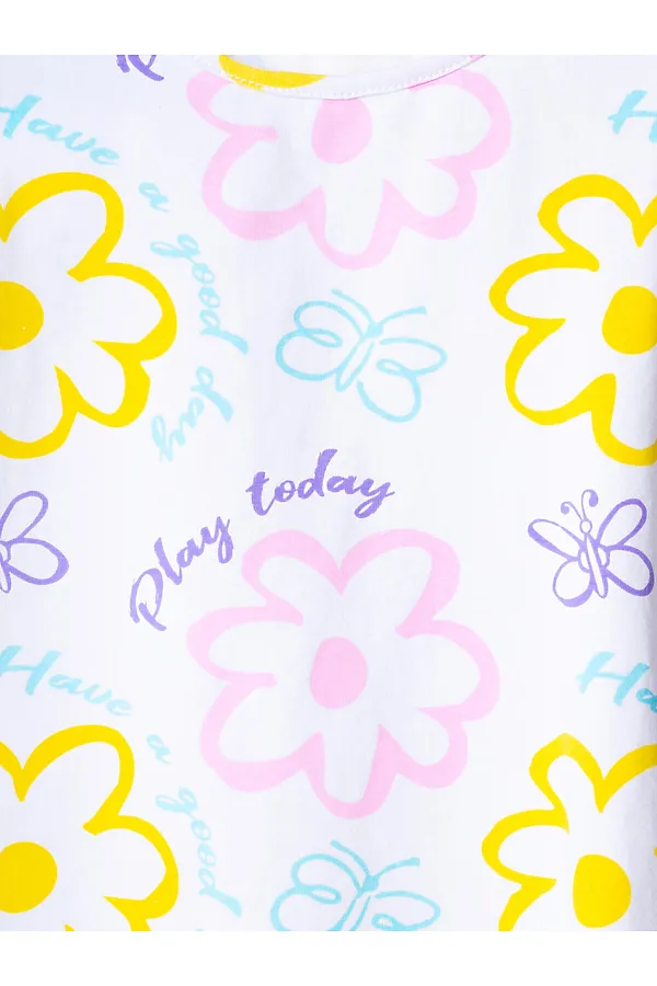 Пижама трикотажная для девочек PLAYTODAY, разноцветный - фото 2