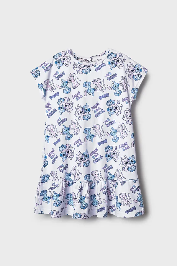 Сорочка ночная трикотажная для девочек PLAYTODAY, белый,светло-розовый,голубой - фото 2