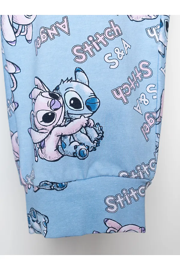 Комплект трикотажный для девочек: фуфайка (футболка), брюки PLAYTODAY, белый,голубой,светло-розовый - фото 2