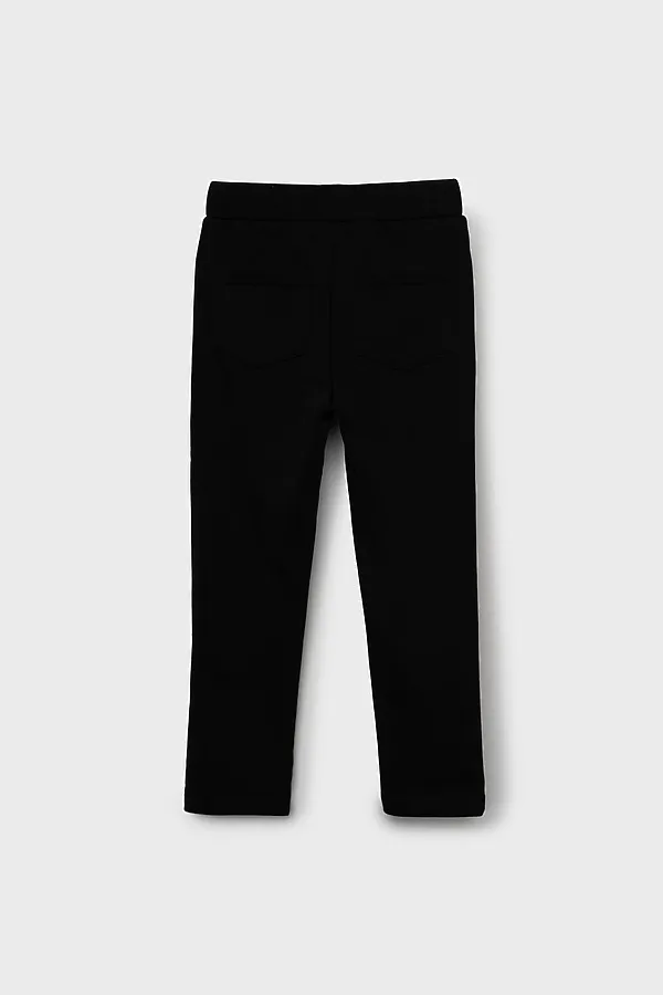 Брюки трикотажные для девочек PLAYTODAY, черный - фото 2