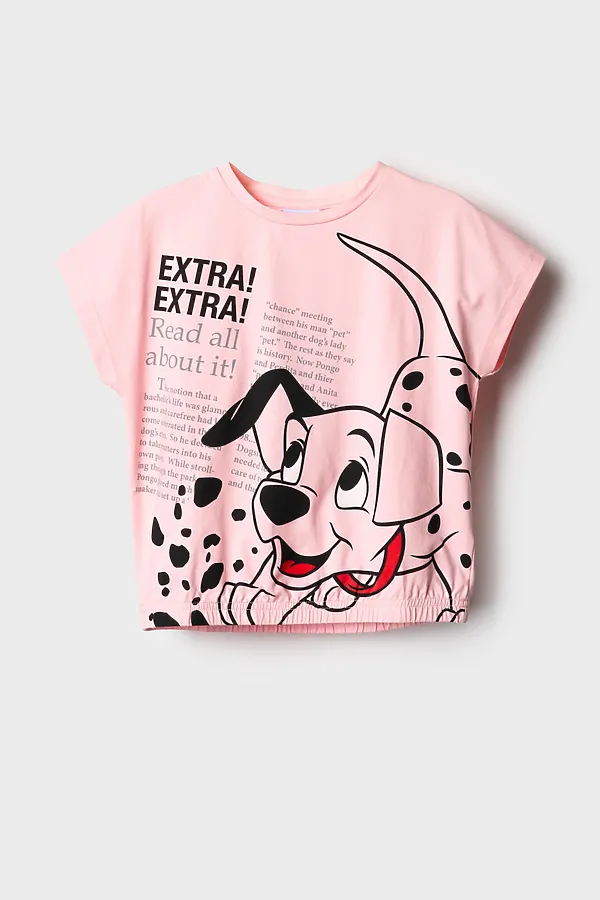 Фуфайка трикотажная для девочек (футболка) PLAYTODAY, светло-розовый - фото 2