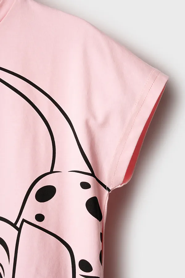 Фуфайка трикотажная для девочек (футболка) PLAYTODAY, светло-розовый - фото 2