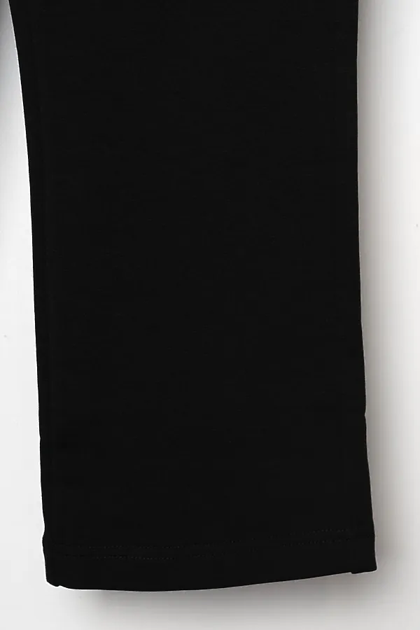 Брюки трикотажные для девочек PLAYTODAY, черный - фото 2