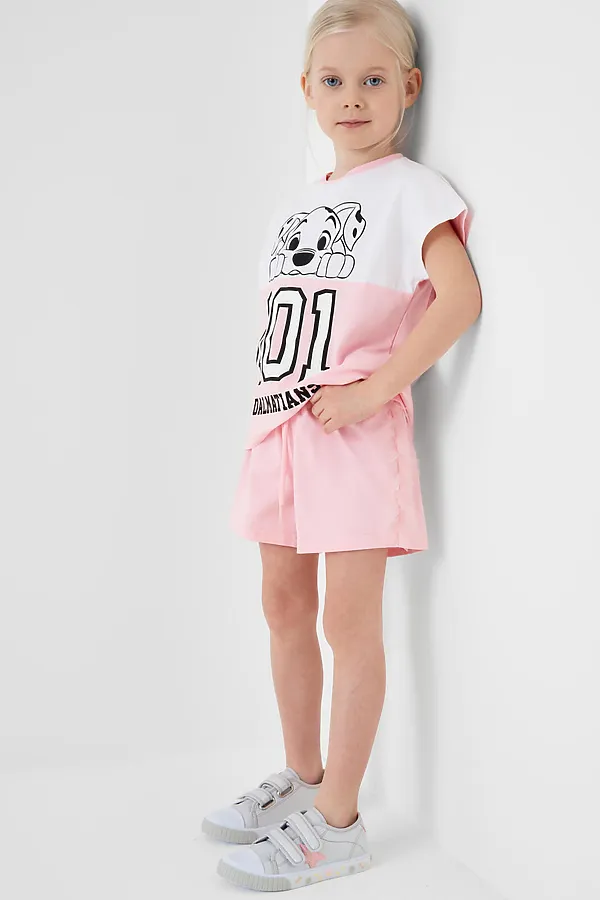 Шорты трикотажные для девочек, 2 шт в комплекте PLAYTODAY, черный,светло-розовый - фото 2