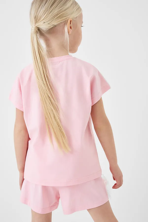 Шорты трикотажные для девочек, 2 шт в комплекте PLAYTODAY, черный,светло-розовый - фото 2