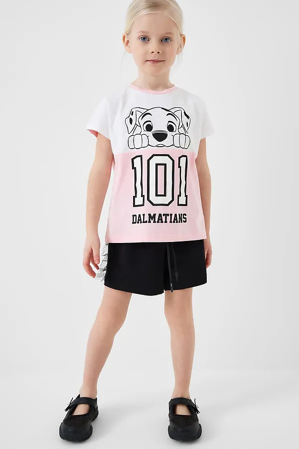 Шорты трикотажные для девочек, 2 шт в комплекте PLAYTODAY, черный,светло-розовый - фото 2