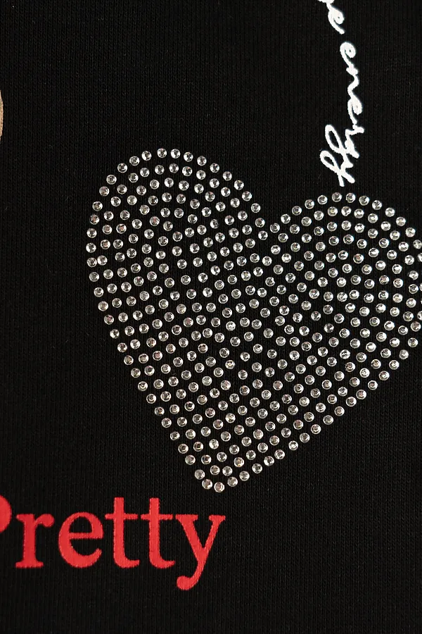 Толстовка трикотажная для девочек PLAYTODAY, черный - фото 2