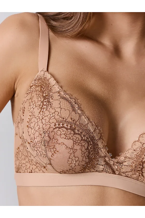 Бюстгальтер женский MARK FORMELLE, цветы на телесном - фото 2