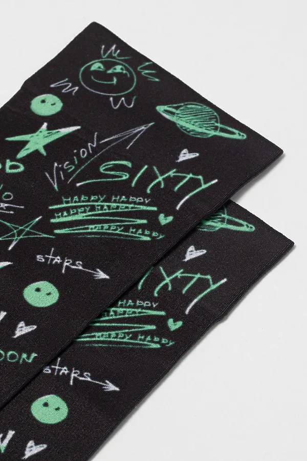 CONTE FANTASY Плотные носки с черным мыском и рисунком «Moon» CONTE ELEGANT, микс - фото 2