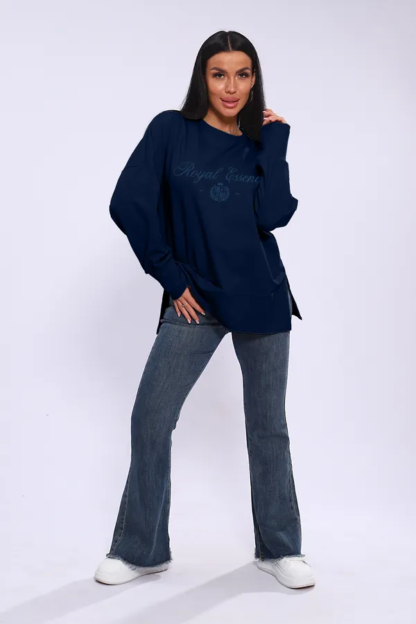Лонгслив ЛЖ-013 НАТАЛИ, темно-синий - фото 2