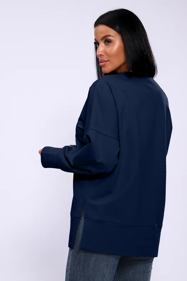 Лонгслив ЛЖ-013 НАТАЛИ, темно-синий - фото 2