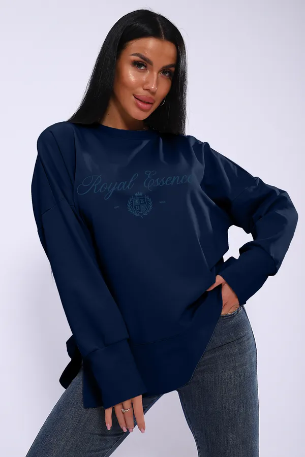 Лонгслив ЛЖ-013 НАТАЛИ, темно-синий - фото 2