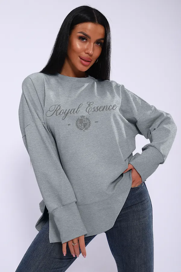 Лонгслив ЛЖ-013 НАТАЛИ, серый меланж - фото 2