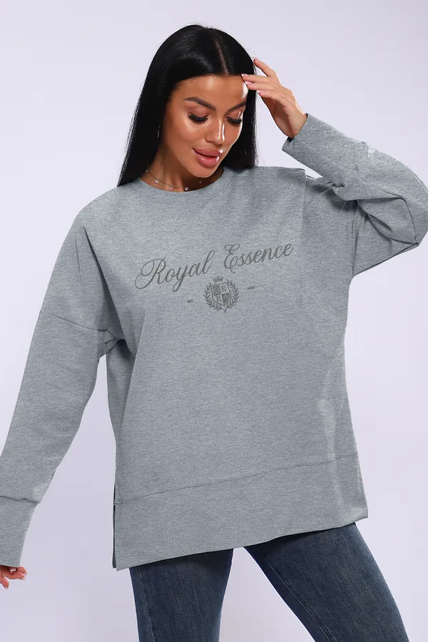 Лонгслив ЛЖ-013 НАТАЛИ, серый меланж - фото 2