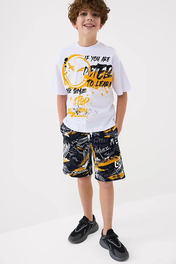 Шорты трикотажные для мальчиков PLAYTODAY, разноцветный - фото 2
