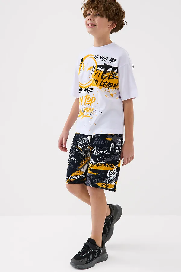 Шорты трикотажные для мальчиков PLAYTODAY, разноцветный - фото 2