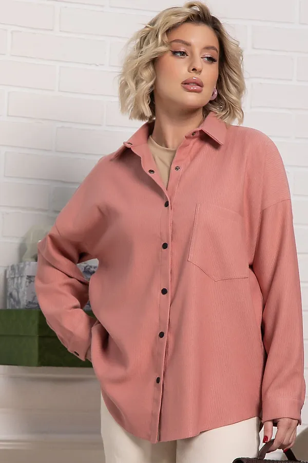 Рубашка Загадочная девушка LADY TAIGA, пыльная роза - фото 2