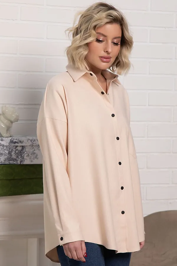 Рубашка Загадочная девушка LADY TAIGA, бежевая - фото 2