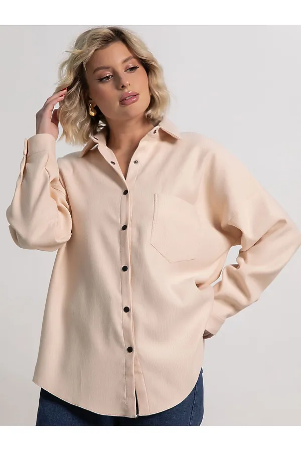Рубашка Загадочная девушка LADY TAIGA, бежевая - фото 2