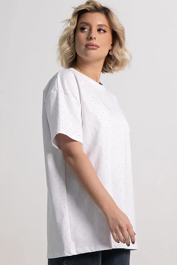 Футболка Ия LADY TAIGA, белая/стразы - фото 2