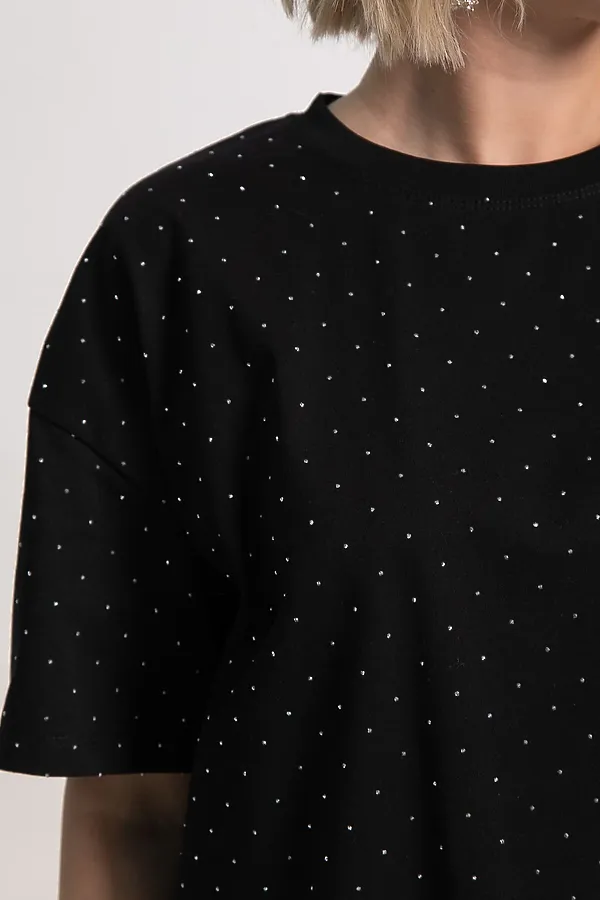 Футболка Ия LADY TAIGA, черная/стразы - фото 2