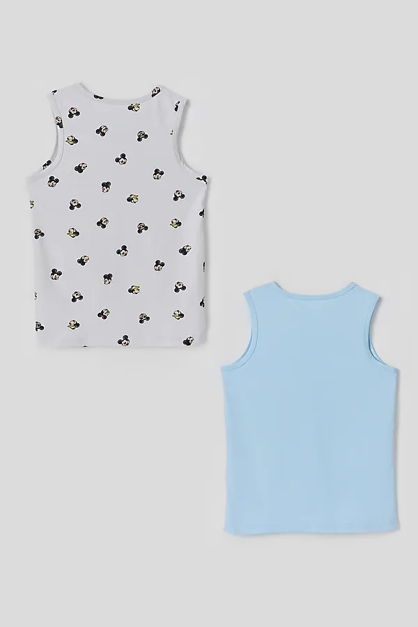 Майка  для мальчиков (2шт) MARK FORMELLE, мышата на дымке +голубое небо - фото 2