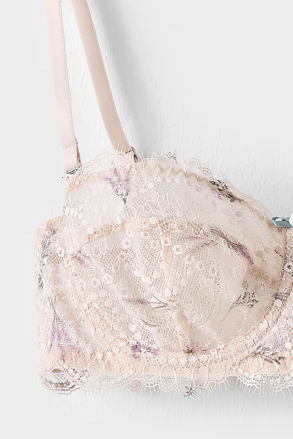 Бюстгальтер женский MARK FORMELLE, цветы лаванды на жемчужном - фото 2