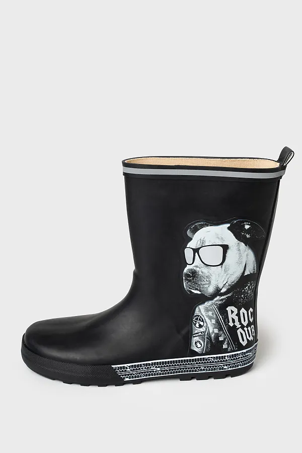 Сапоги резиновые для мальчиков PLAYTODAY, черный - фото 2