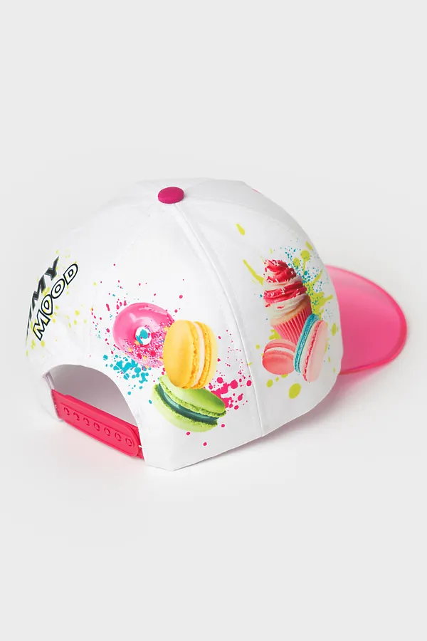 Кепка текстильная для девочек PLAYTODAY, белый - фото 2